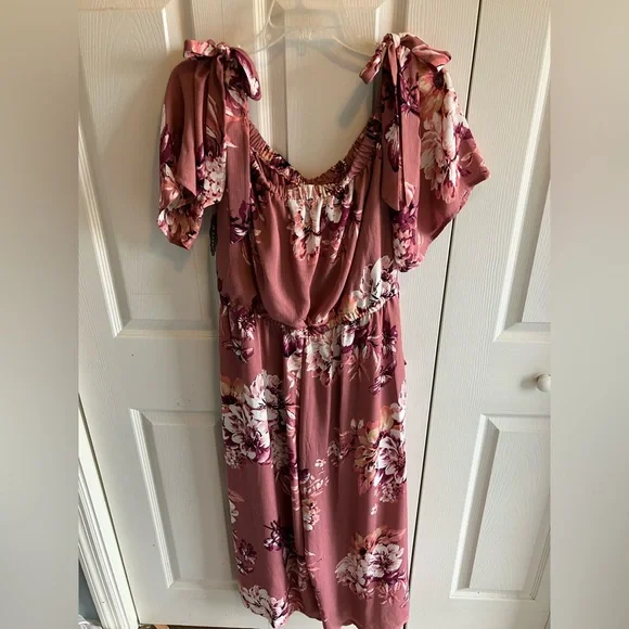 AUW Jumpsuit size 12 Large L NWT floral flowy boho New - Picture 1 of 16